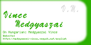 vince medgyaszai business card